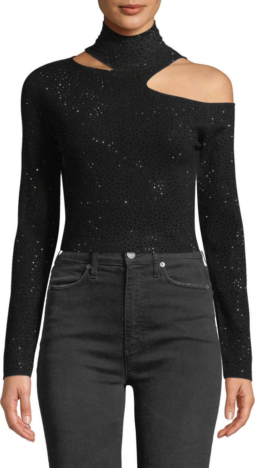 Alice + Olivia Elodie Cutout Fitted Pullover