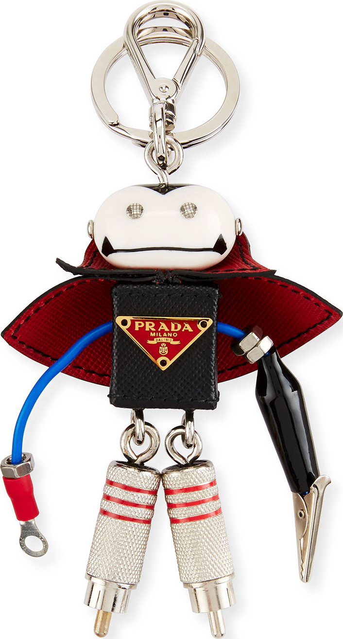Prada Vlad Robot Key Chain, Black