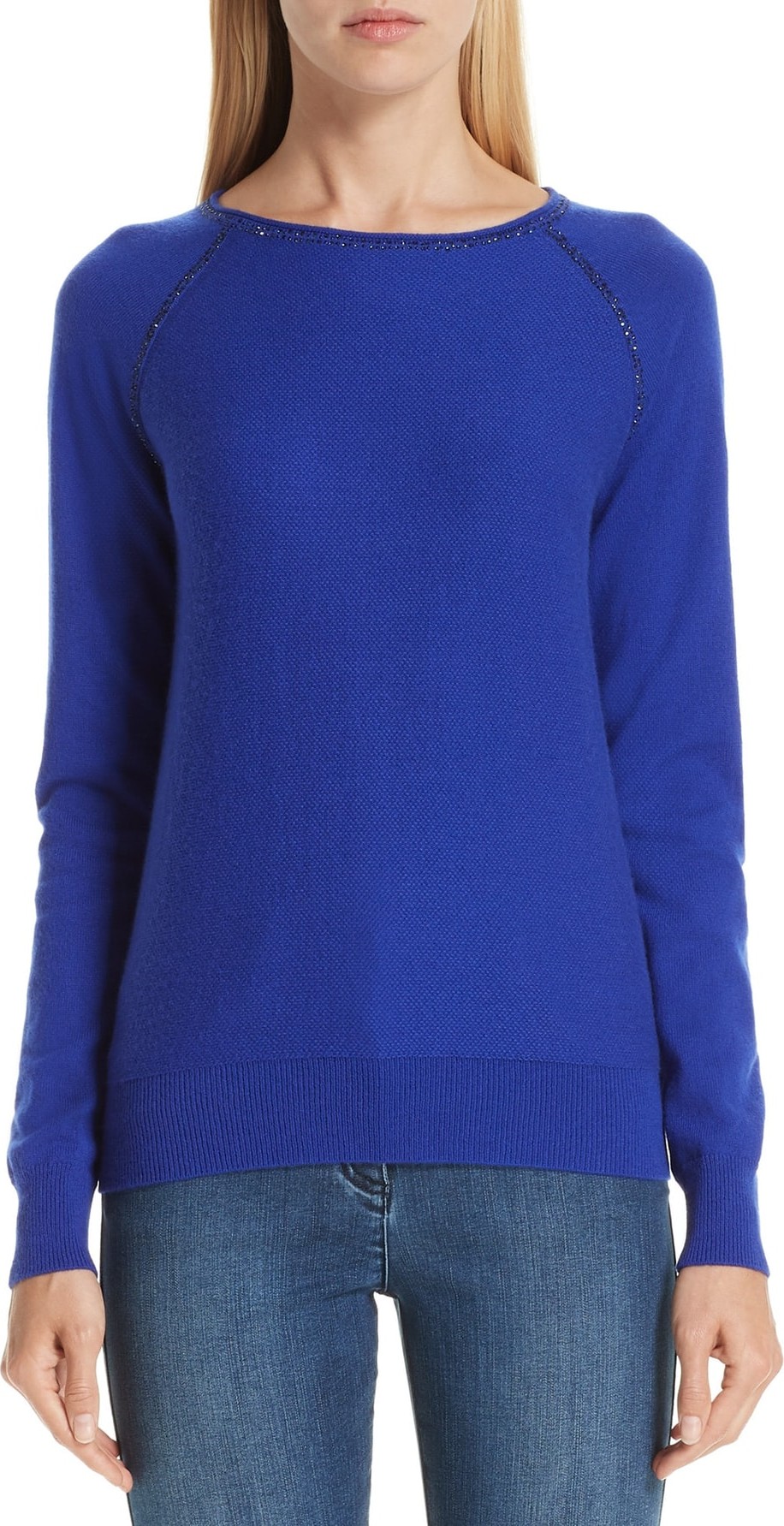 St. John Cashmere Raglan Sweater
