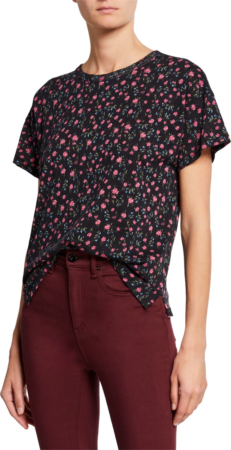 Rag & Bone Vintage Floral Crewneck Tee