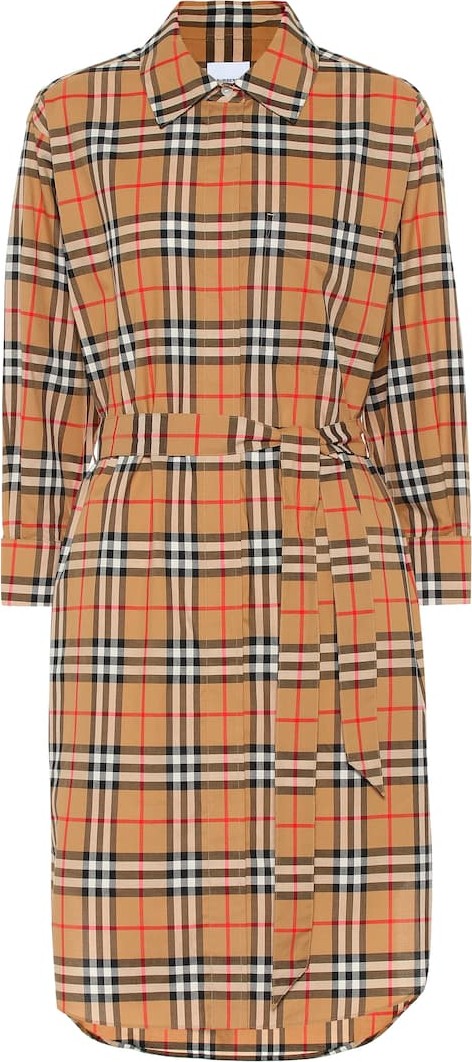 Burberry London England Vintage Check cotton shirt dress