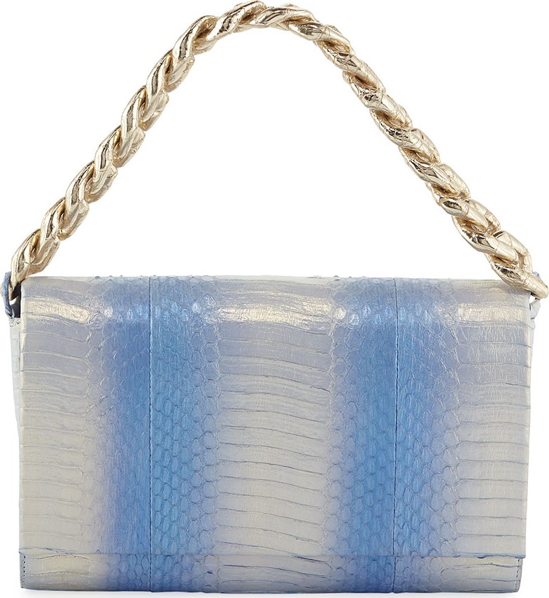 Nancy Gonzalez Carrie Small Ombre Snakeskin Clutch Bag