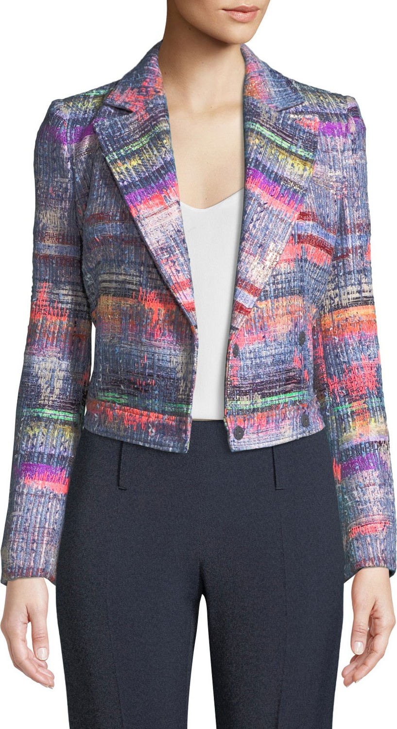 Emporio Armani Multi Hyper-Tweed Short Blazer