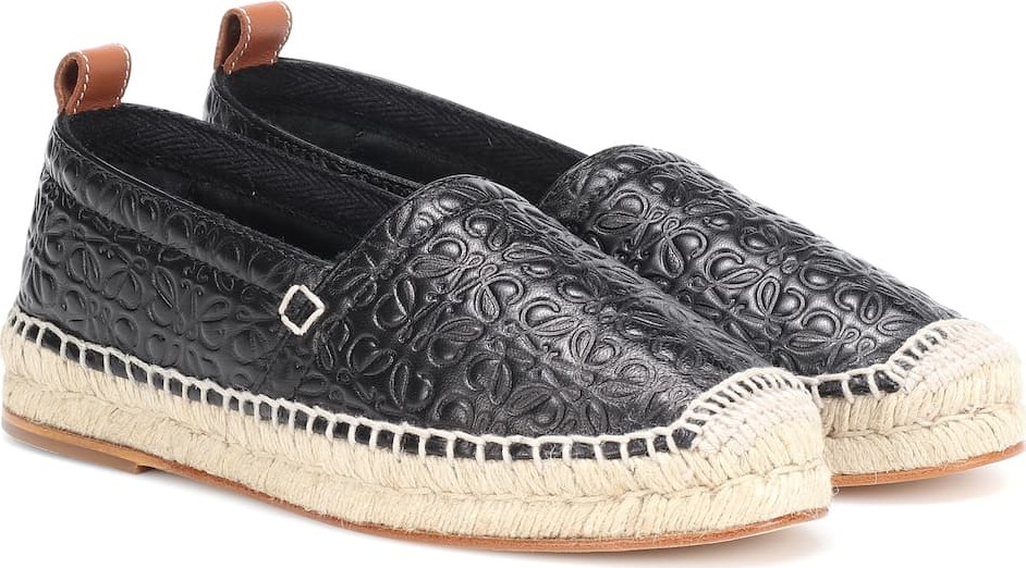 LOEWE Embossed leather espadrilles