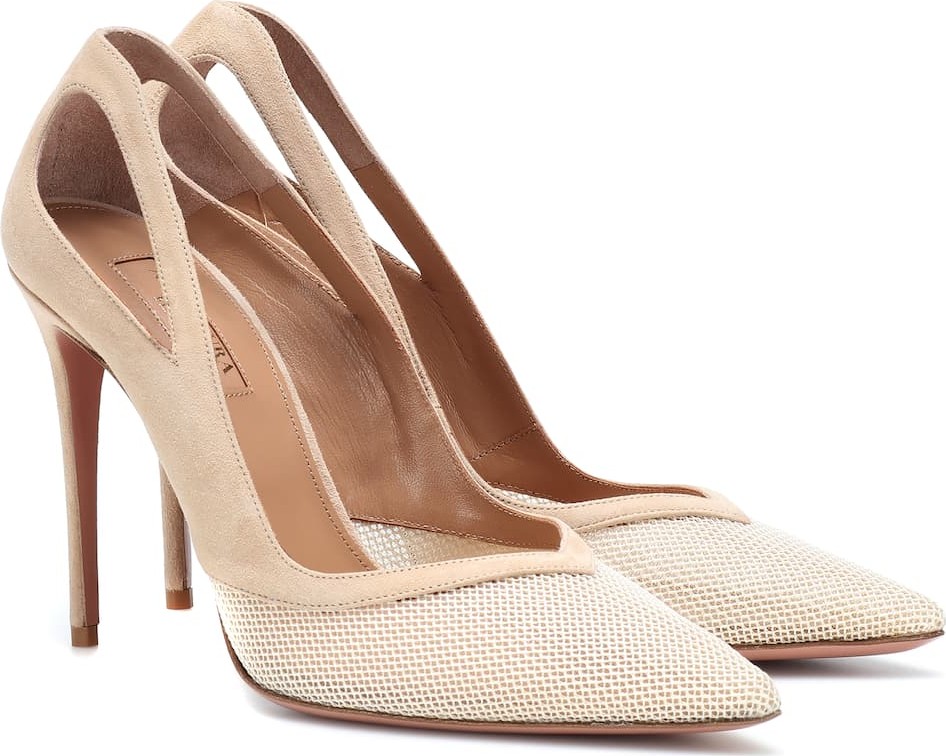 Aquazzura Shiva 105 leather pumps