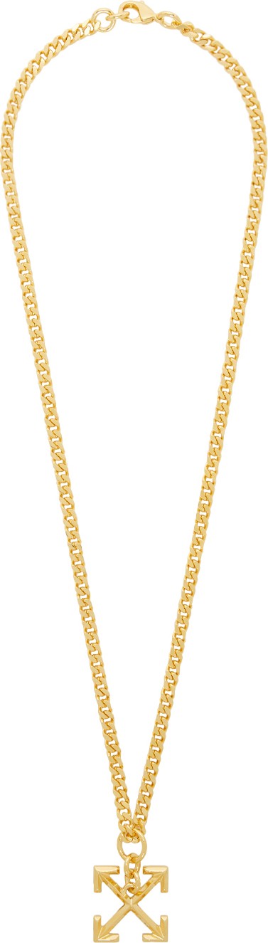 Off White Gold Arrow Necklace