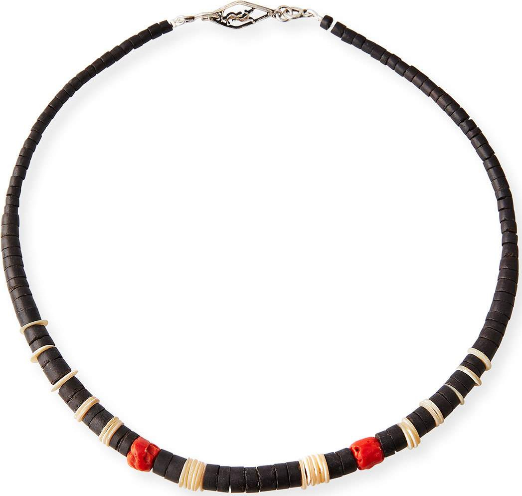 Saint Laurent Men's Beaded Necklace