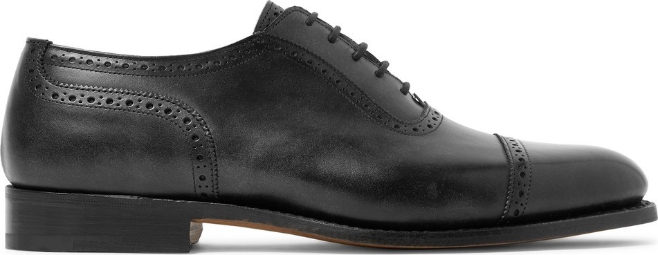 Tricker's Trenton Cap-Toe Leather Oxford Brogues