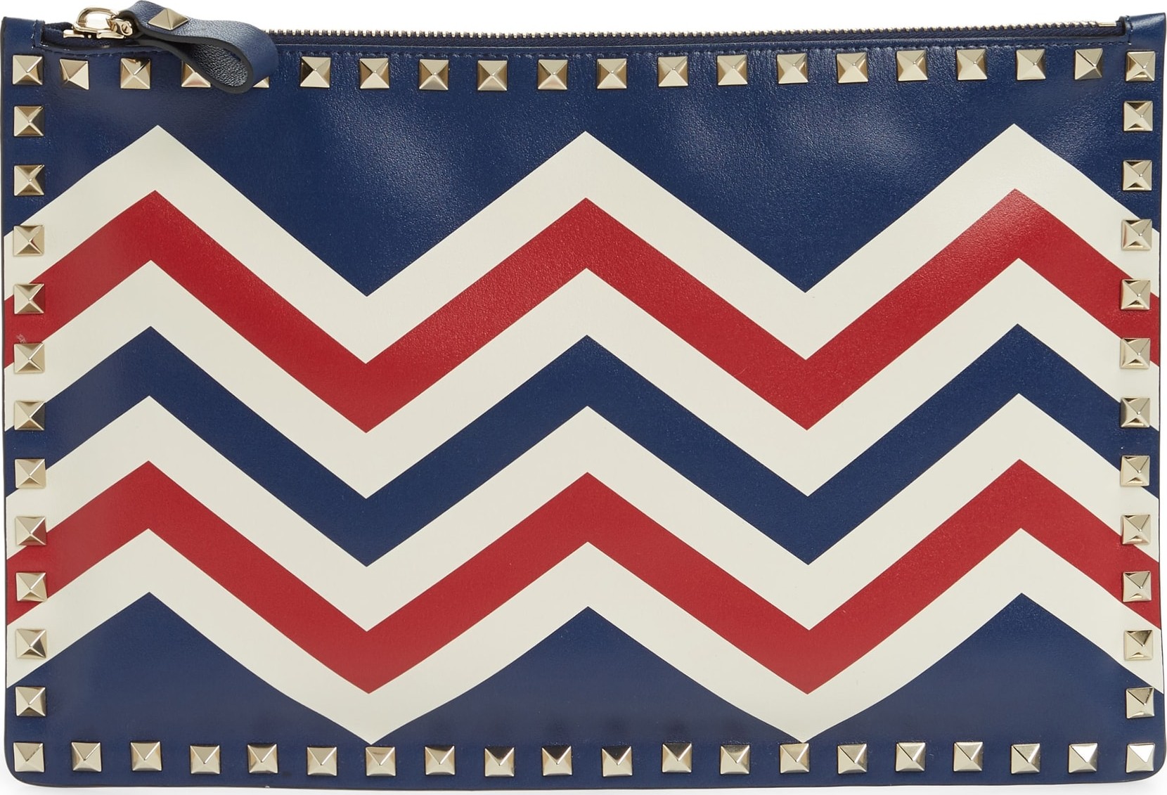 Valentino Large Rockstud Calfskin Leather Pouch