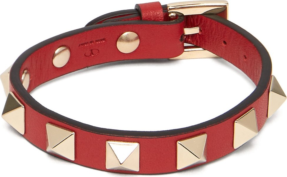Valentino Rockstud leather bracelet