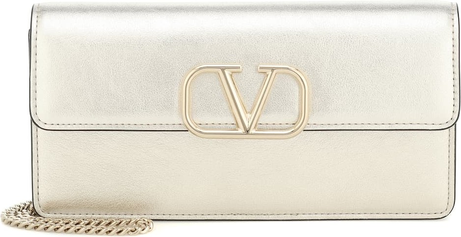 Valentino Valentino Garavani VLOGO Small leather clutch