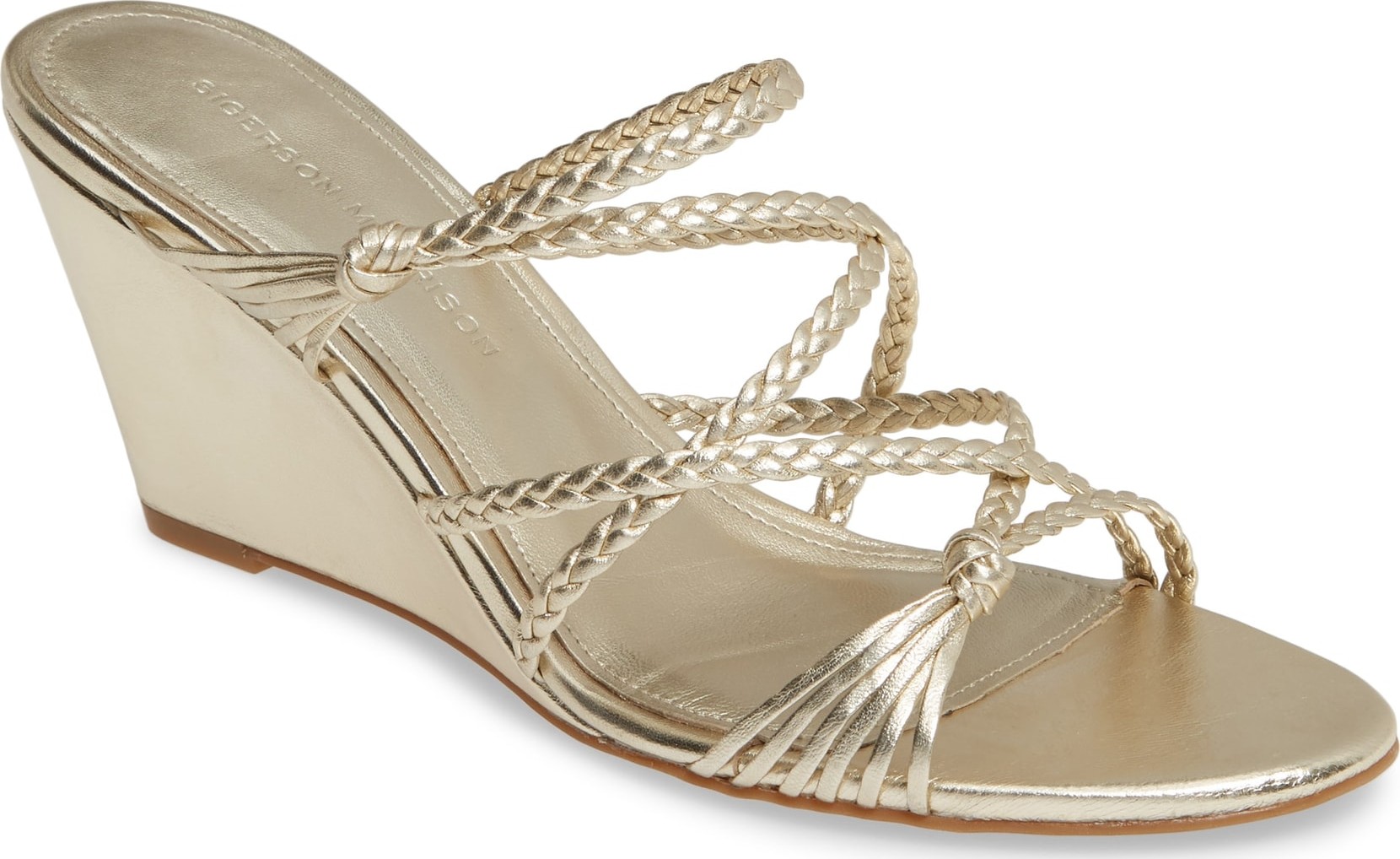 Sigerson Morrison Maddie Braided Strap Wedge Sandal
