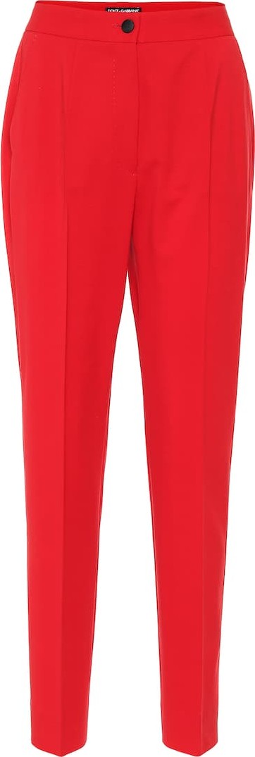 Dolce & Gabbana High-rise stretch-wool pants