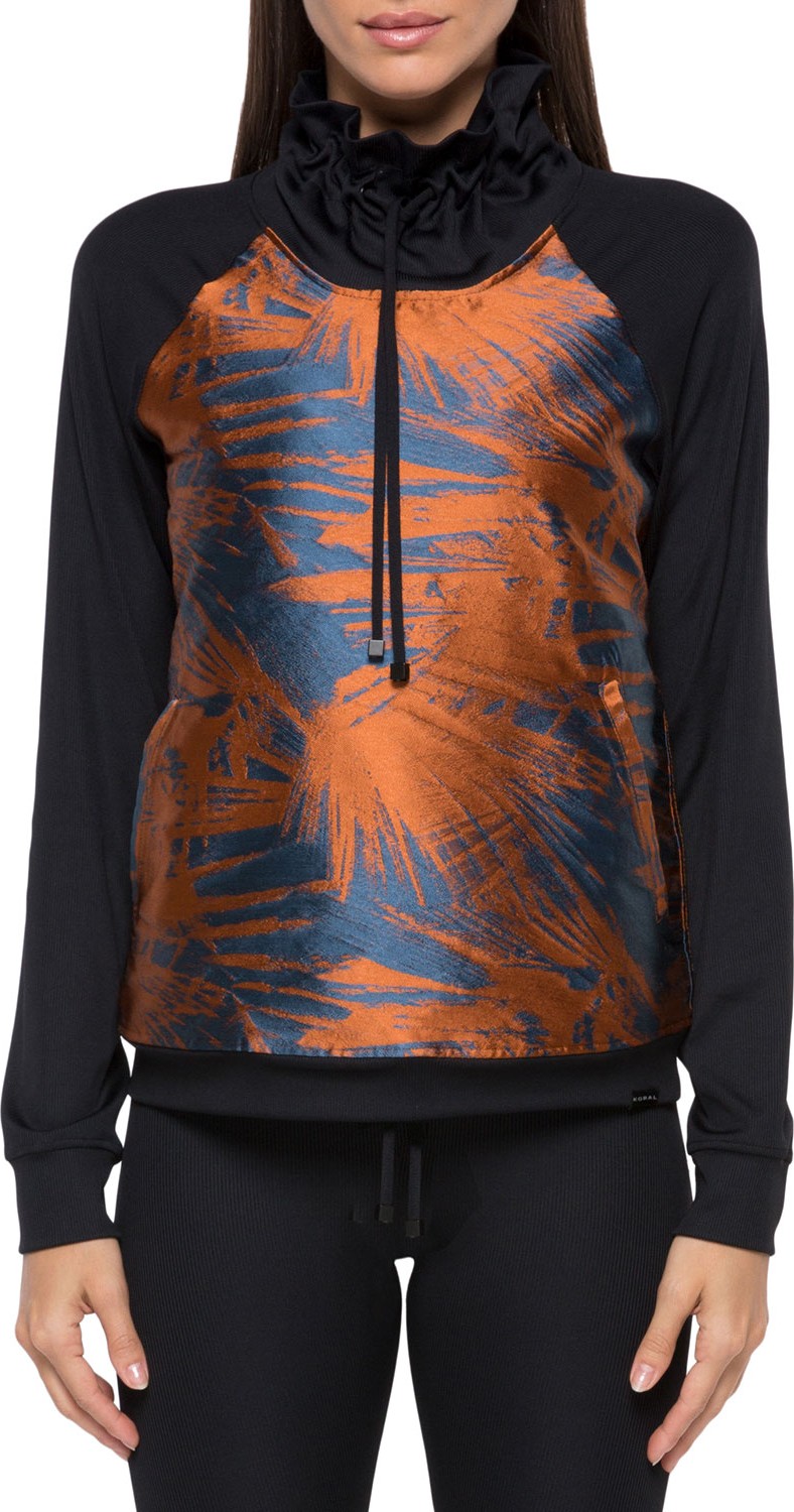 KORAL Roulette Funnel-Neck Printed Sweatshirt