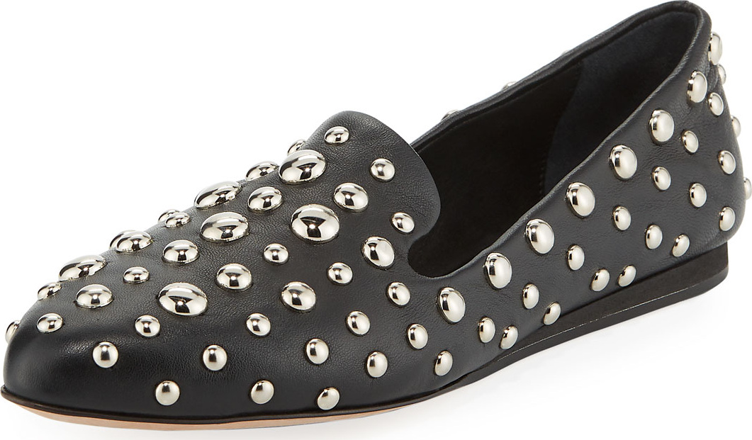 Veronica Beard Griffin Studded Napa Loafers