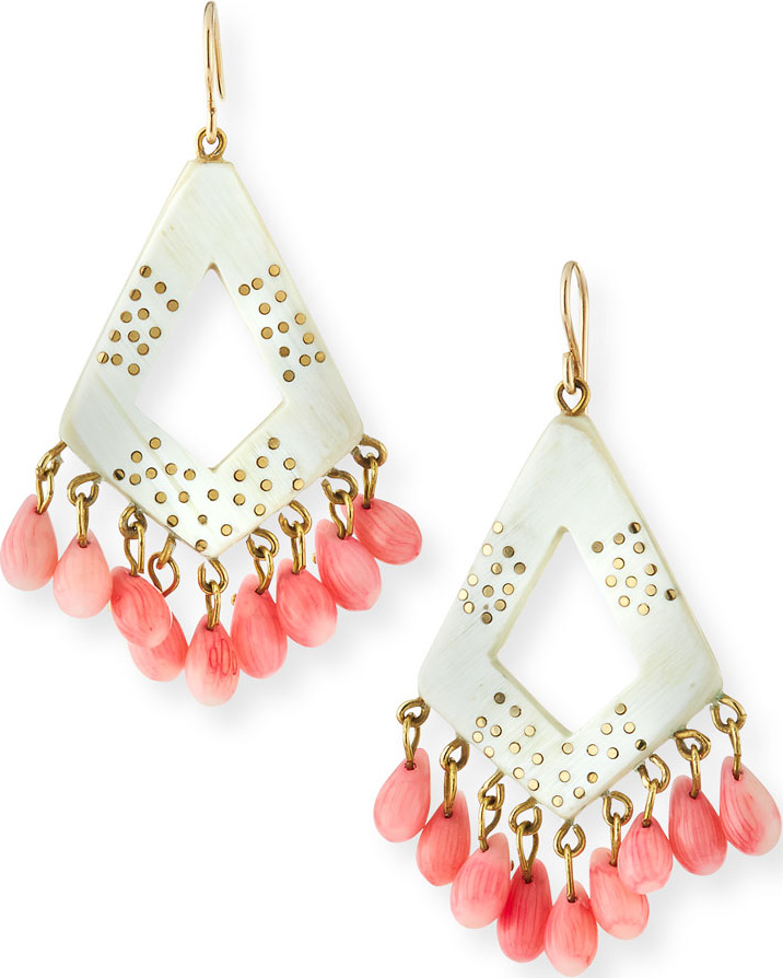Ashley Pittman Mashua Light Horn Drop Earrings