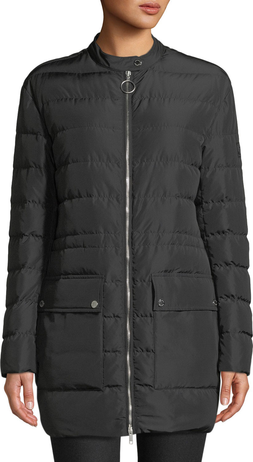 Belstaff Adwick Channel-Quilted Long Coat