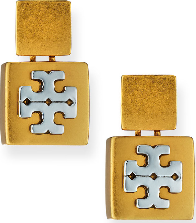 Tory Burch Block T Drop Earrings