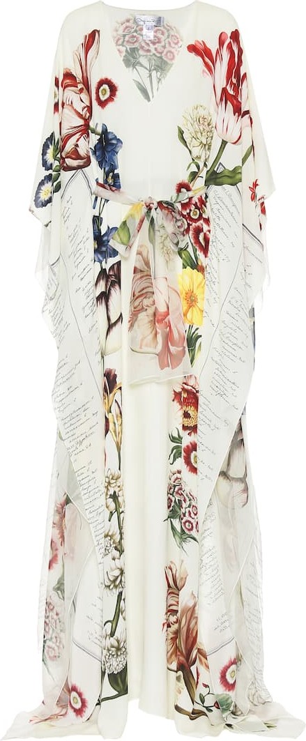 Oscar De La Renta Floral silk gown