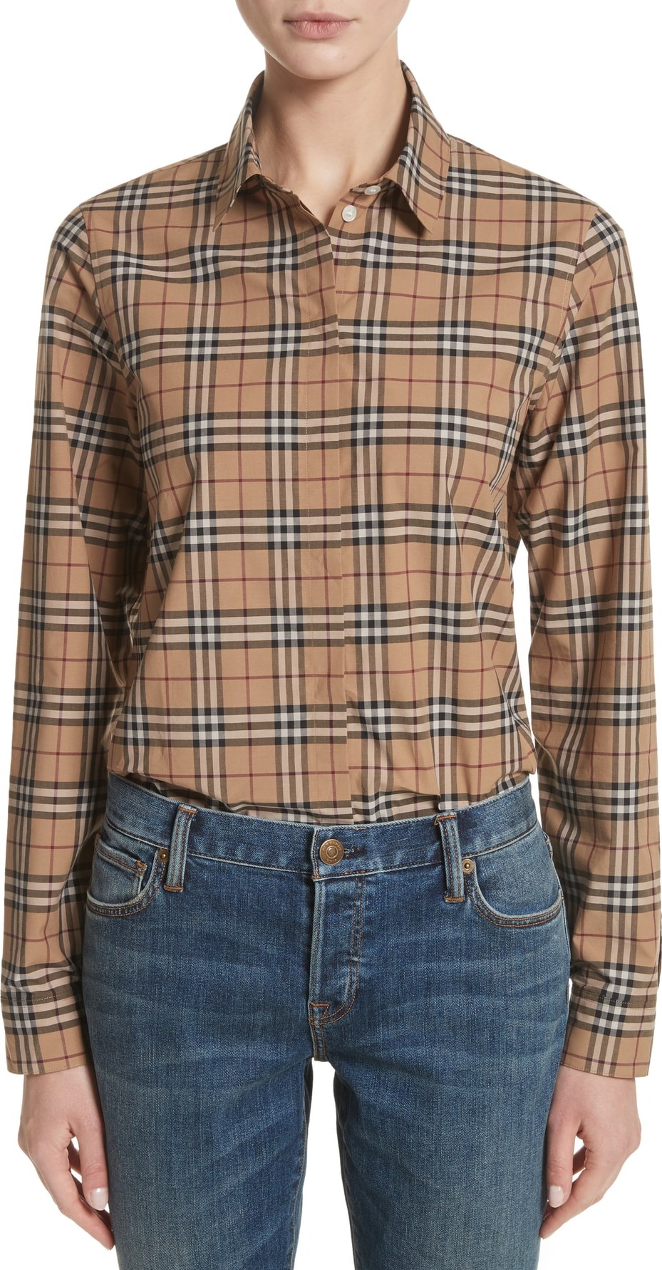 Burberry London England Vintage Check Cotton Shirt