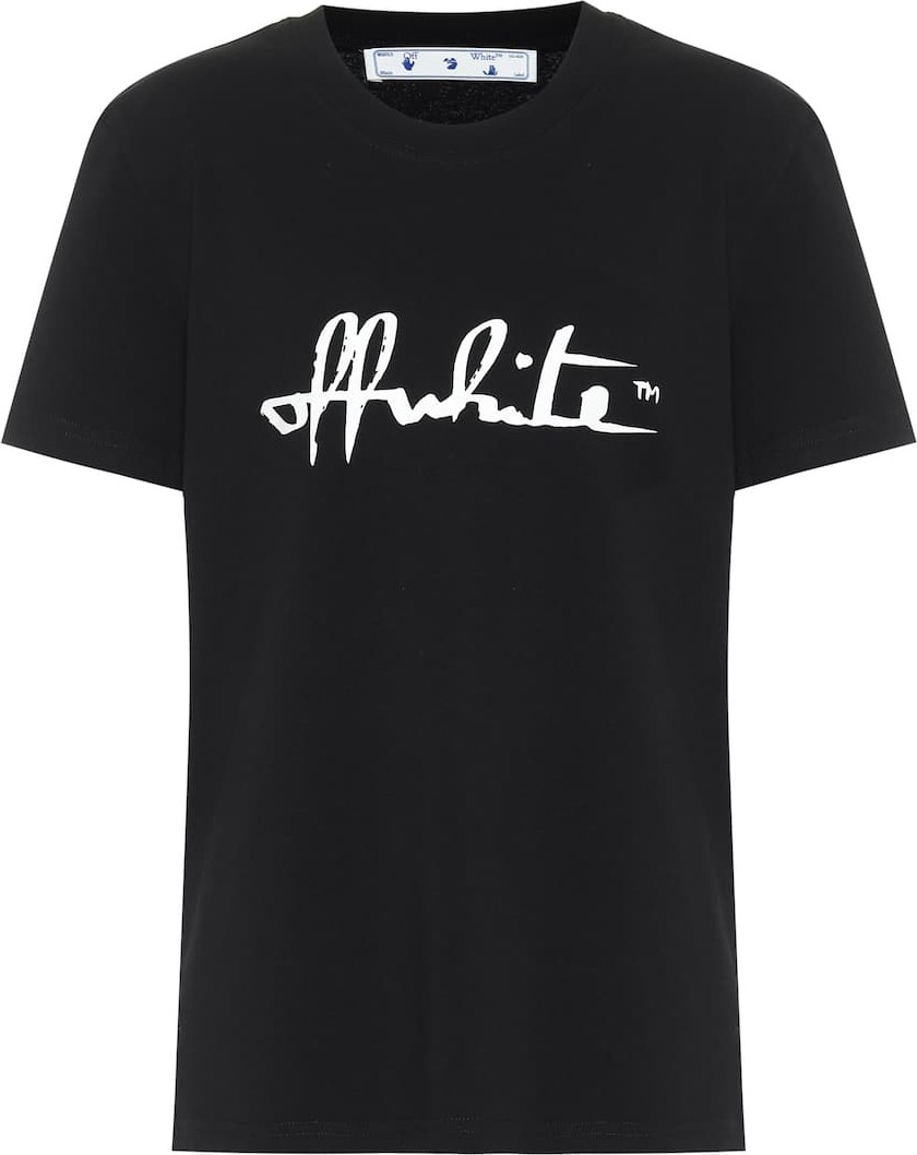 Off White Logo cotton-jersey T-shirt