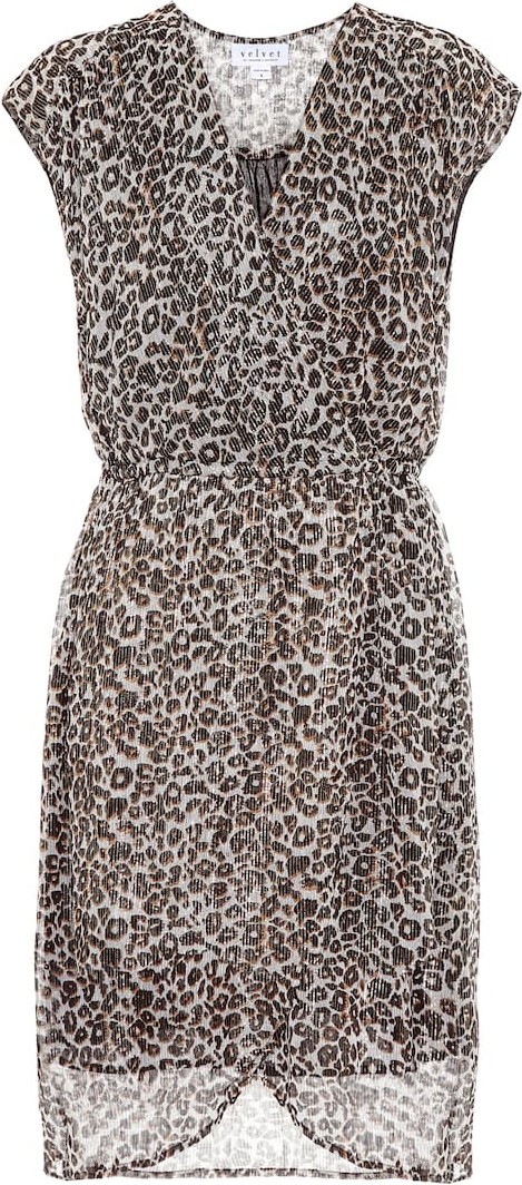 Velvet By Graham & Spencer Regan leopard-print minidress