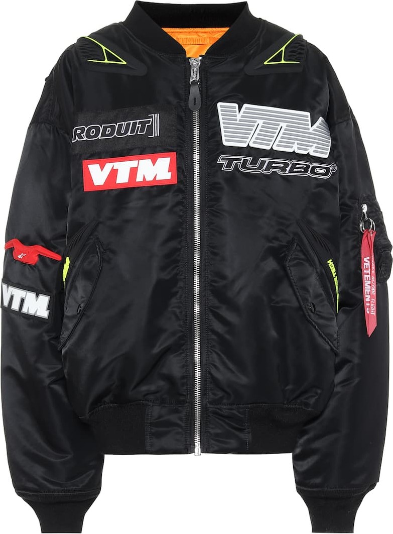 Vetements Appliquéd nylon bomber jacket