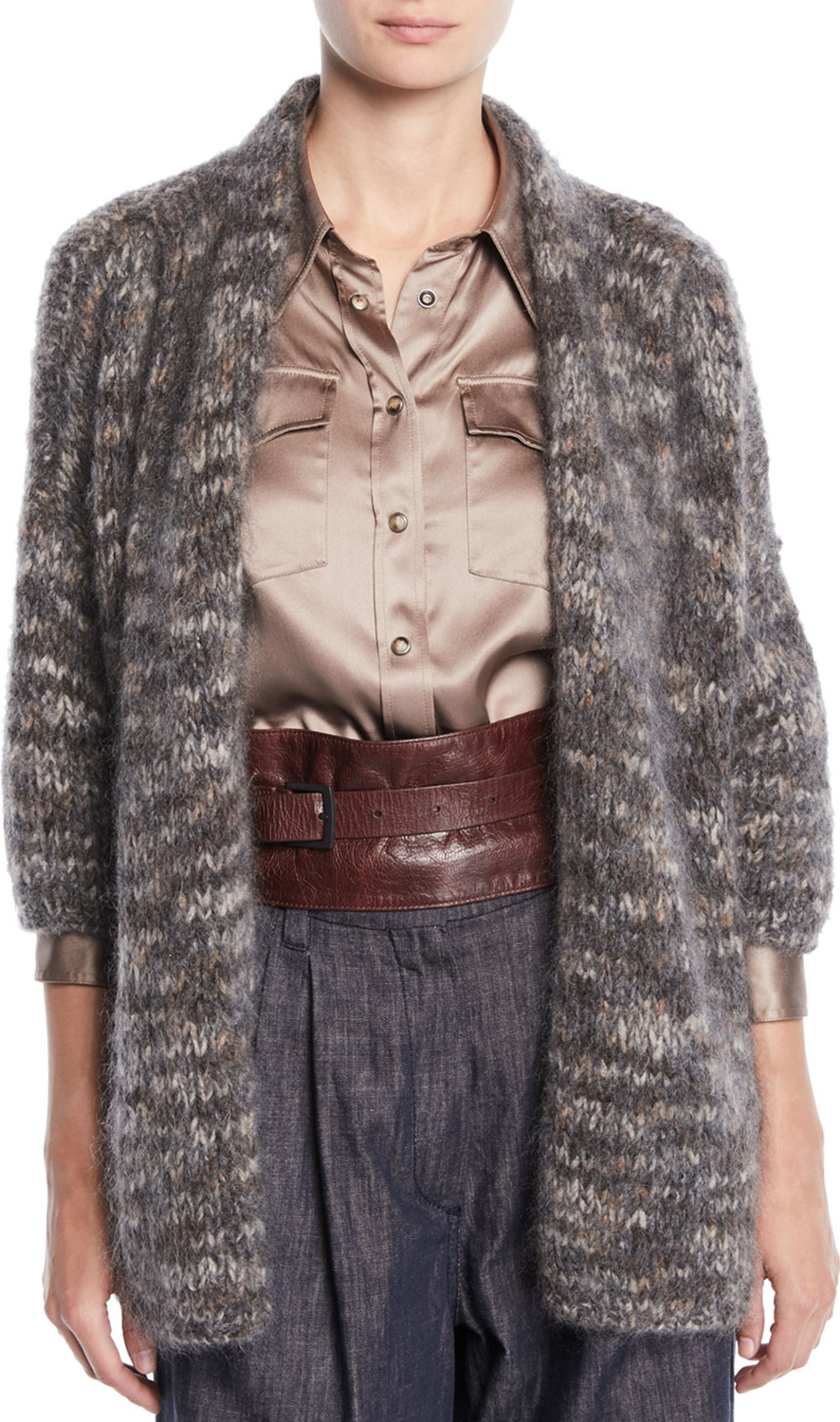 Brunello Cucinelli Retro Leather Corset Belt