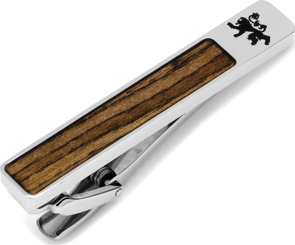 Cufflinks Inc. Game of Thrones Lannister Filigree Wood-Inlay Tie Clip