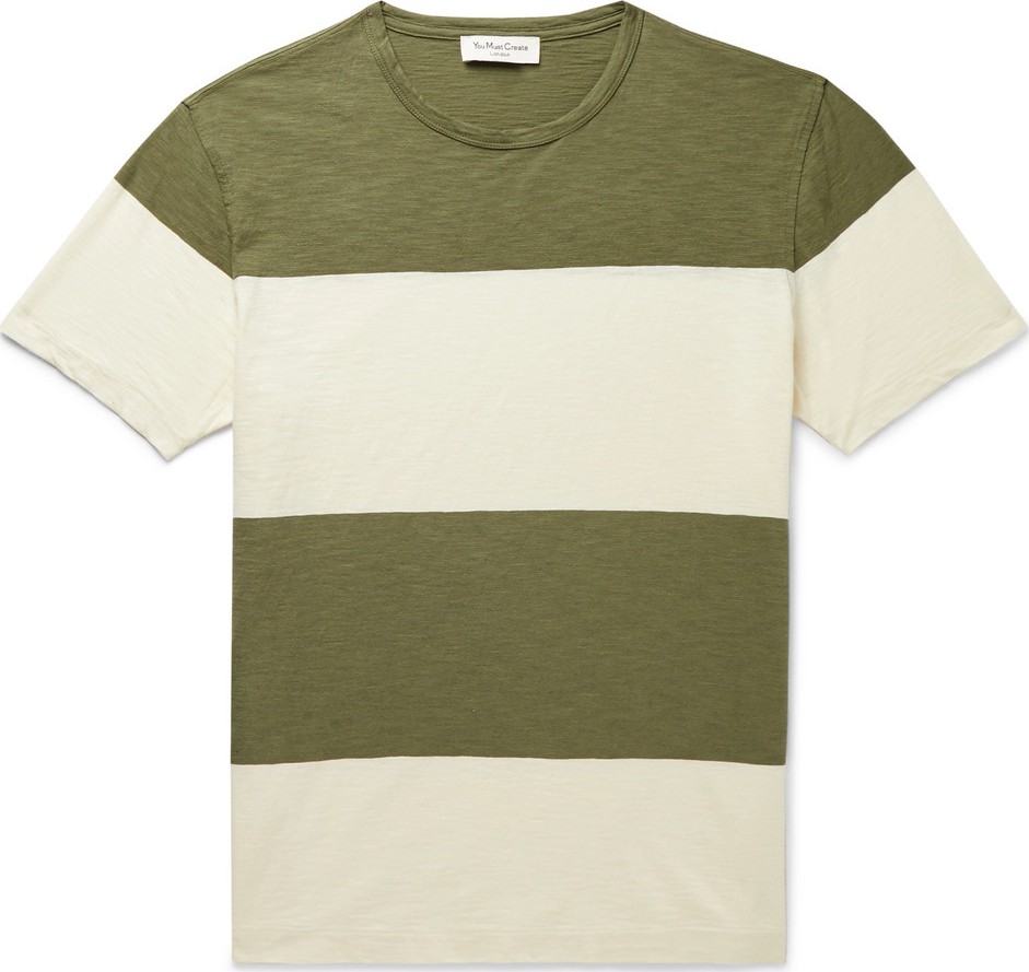 YMC Striped Slub Cotton-Jersey T-Shirt