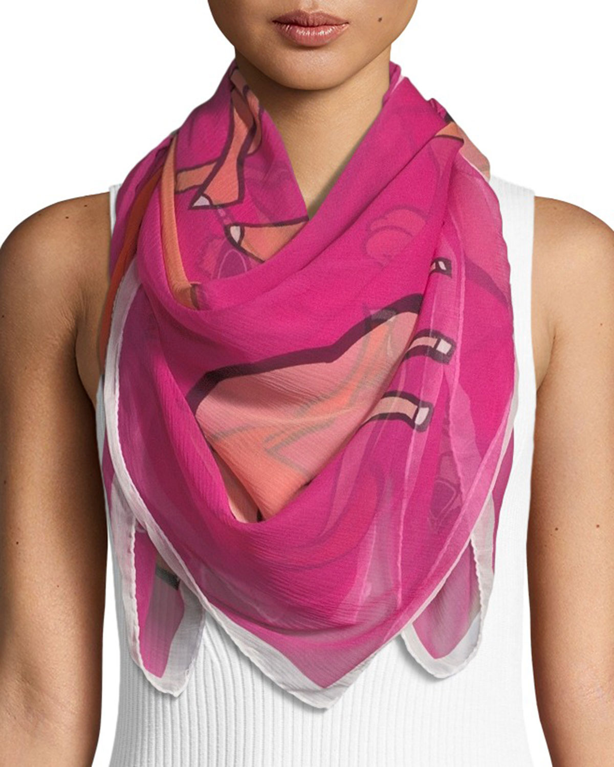 Anna Coroneo Cool Camels Silk Scarf