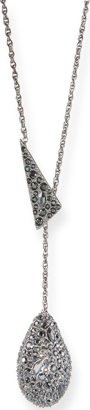 Alexis Bittar Crystal Encrusted Drop Lariat Necklace