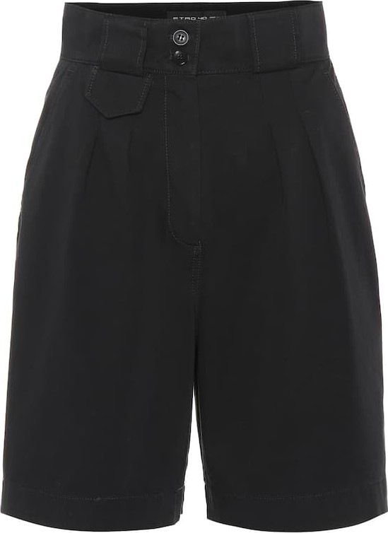 Etro High-rise stretch-cotton shorts