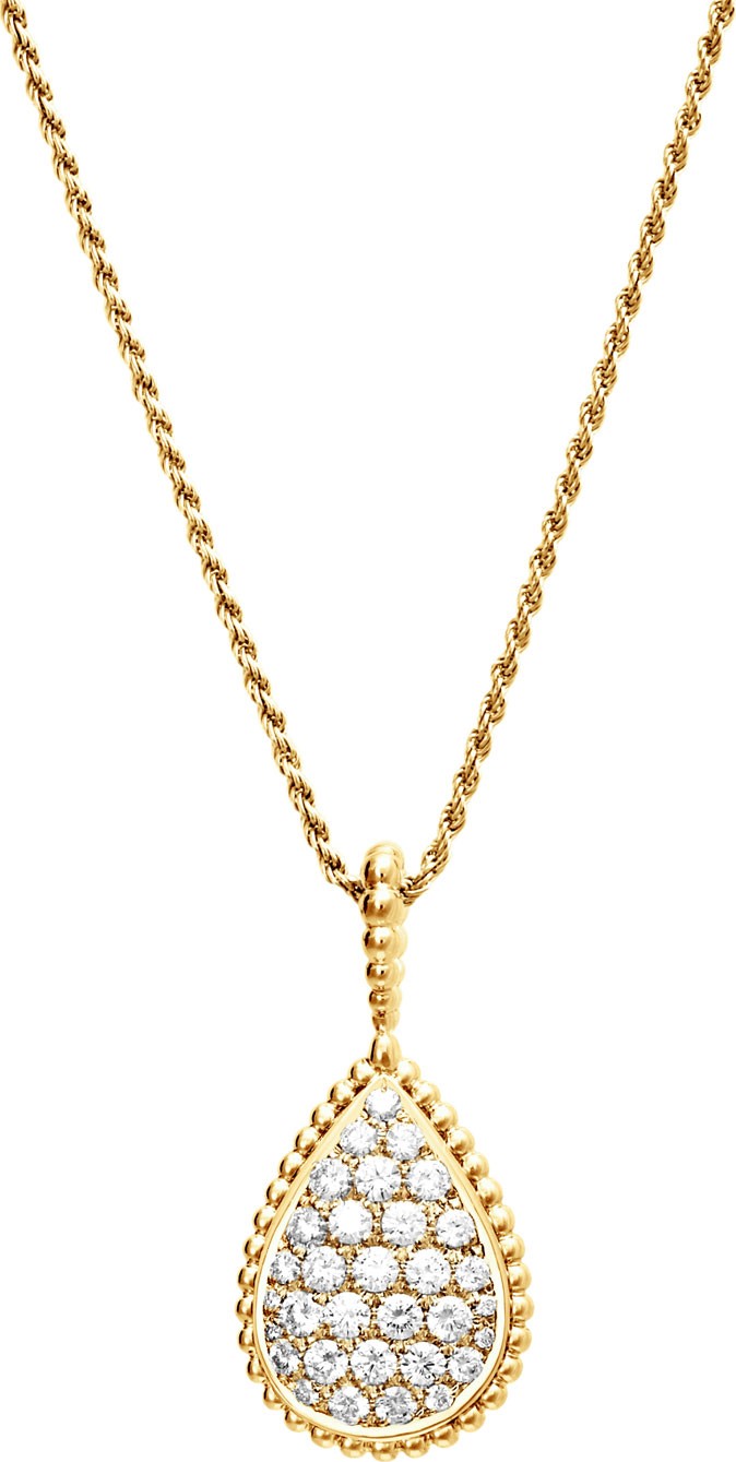 Boucheron Serpent Boheme 18k Gold Diamond Pendant Necklace