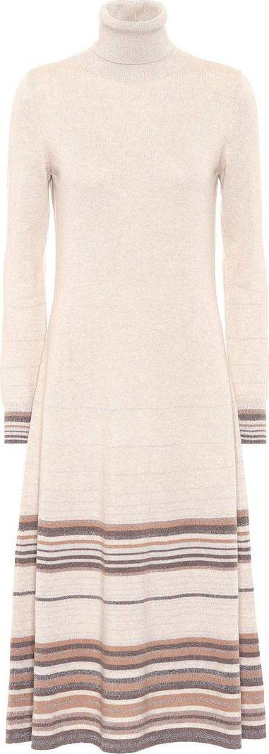Agnona Striped cashmere dress
