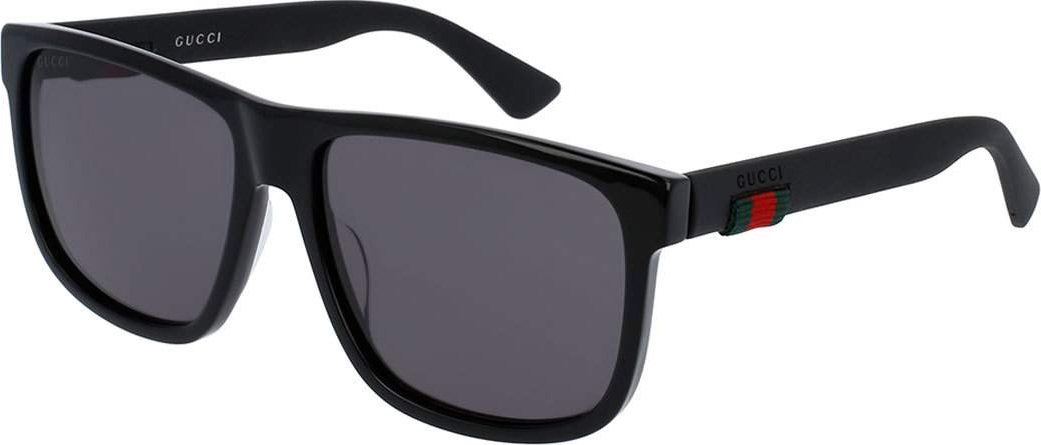 Gucci Square Acetate Sunglasses, Black