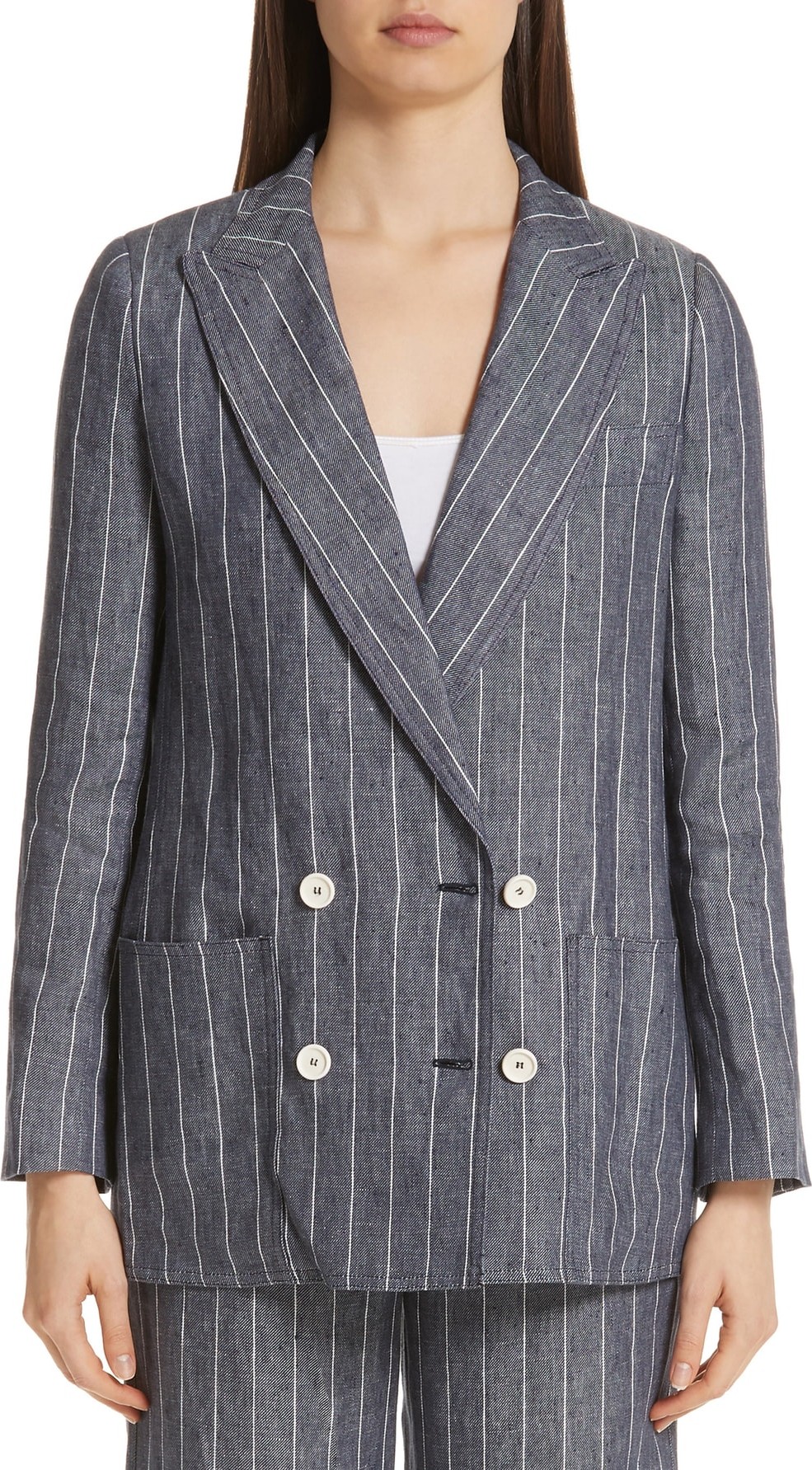 Max Mara Bellico Pinstripe Linen Jacket
