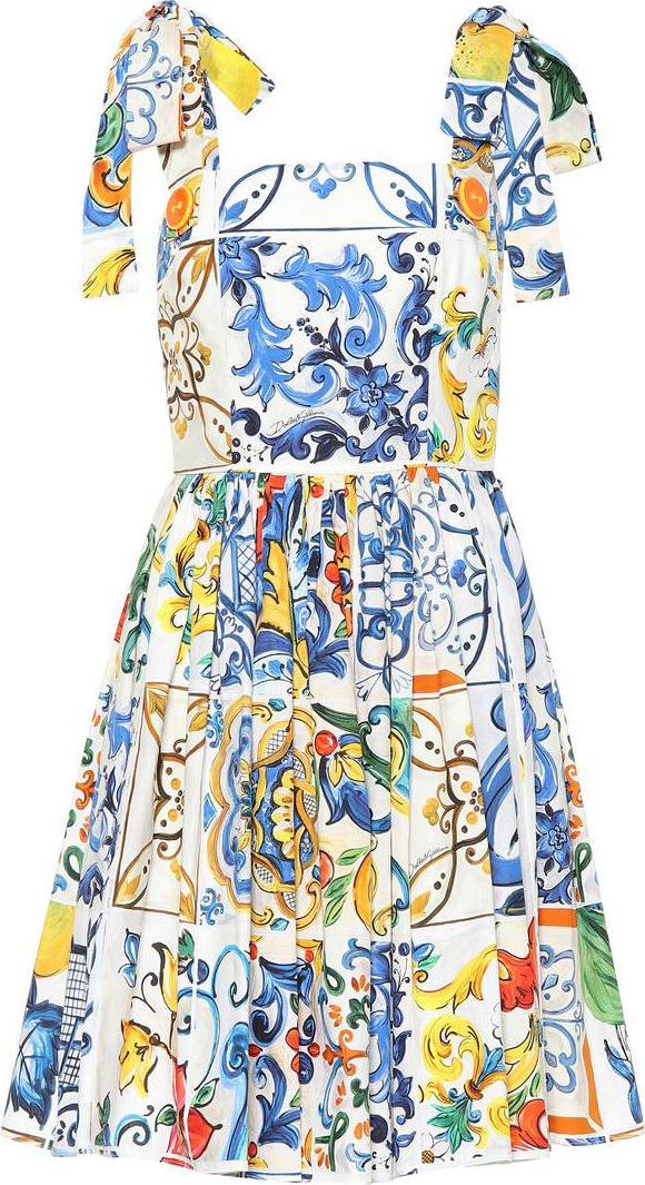 Dolce & Gabbana Majolica sleeveless cotton dress