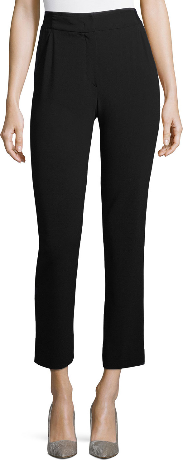 Giorgio Armani Cropped Stretch-Wool Pants