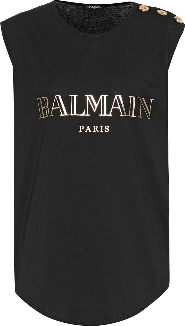 Balmain Printed cotton top