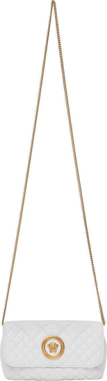 Versace White Quilted Icon Evening Bag