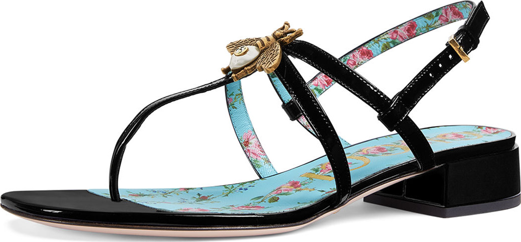 Gucci Louis Patent Strappy Sandal