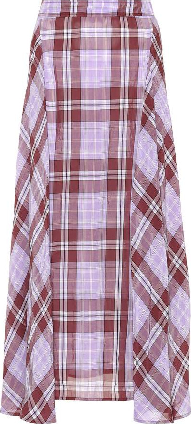Victoria Beckham Plaid chiffon skirt