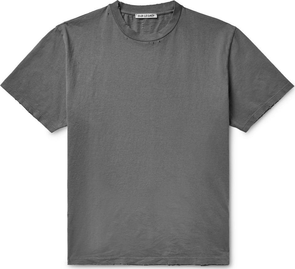 Our Legacy Distressed Cotton-Jersey T-Shirt