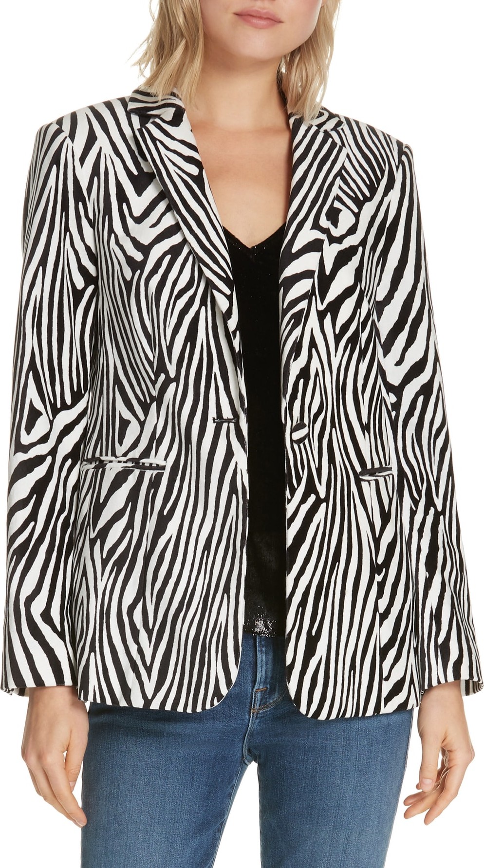 FRAME DENIM Zebra Print Blazer
