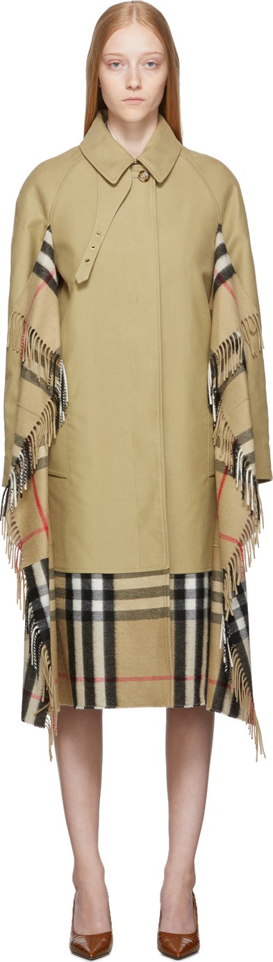 Burberry London England Tan Blanket Coat
