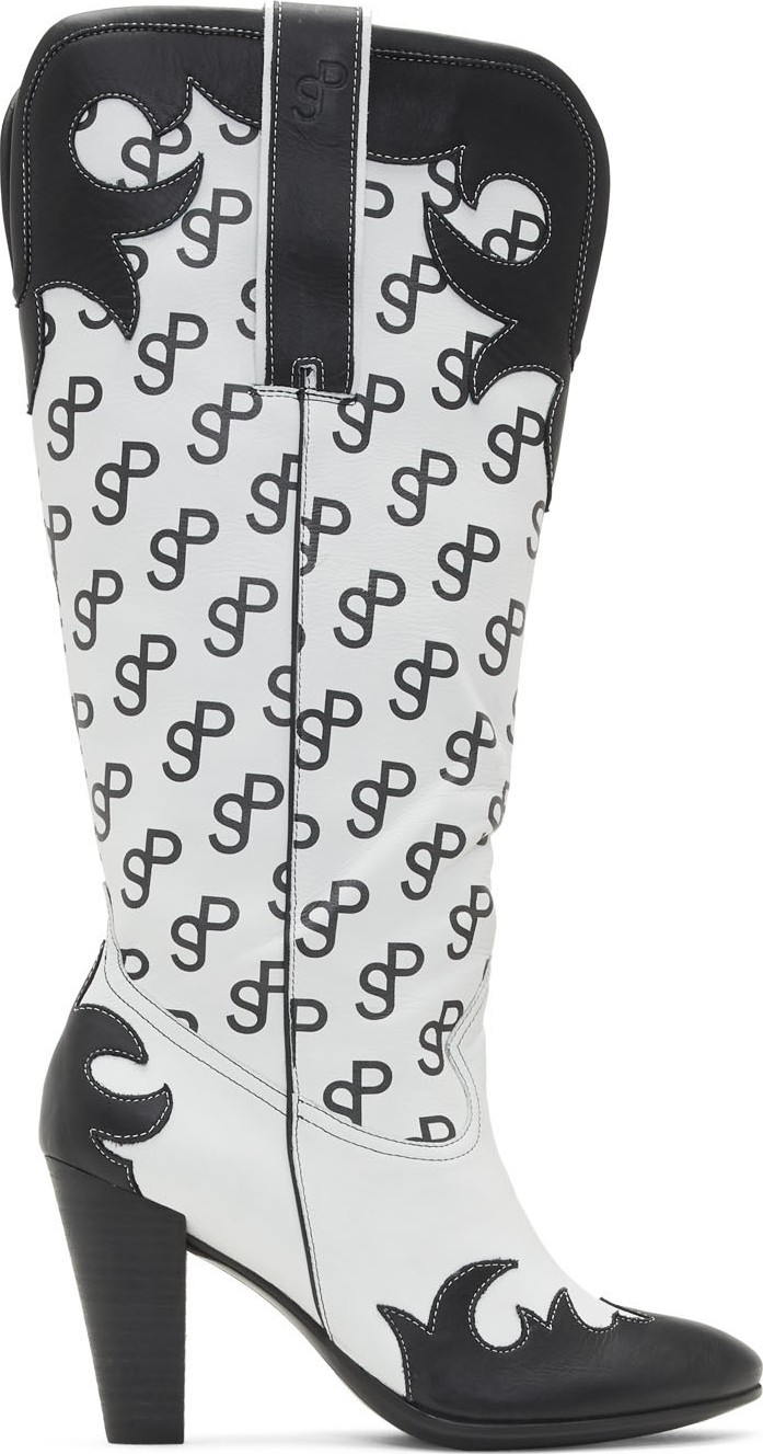 Saks Potts SSENSE Exclusive White Ecco Edition Western 75 Boots