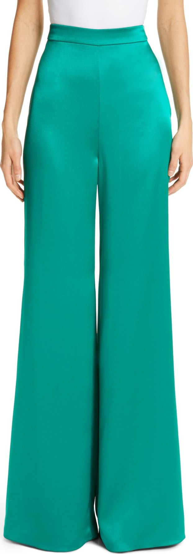 Cushnie Wide Leg Silk Pants