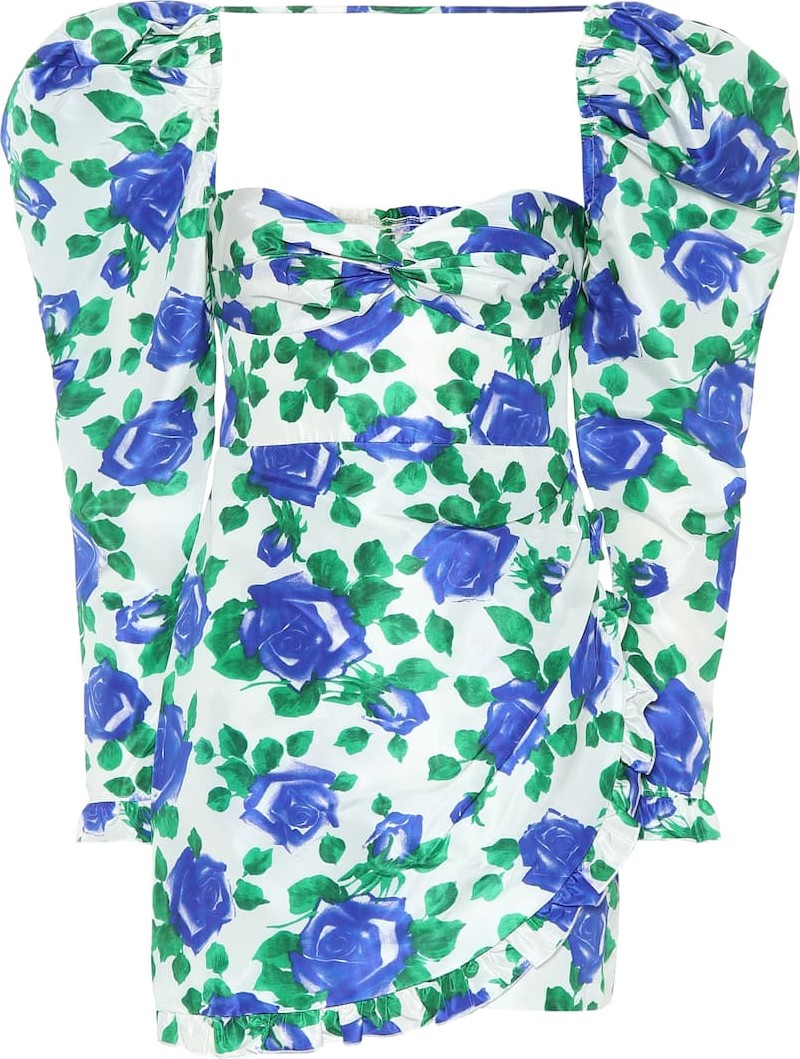 Alessandra Rich Floral silk minidress