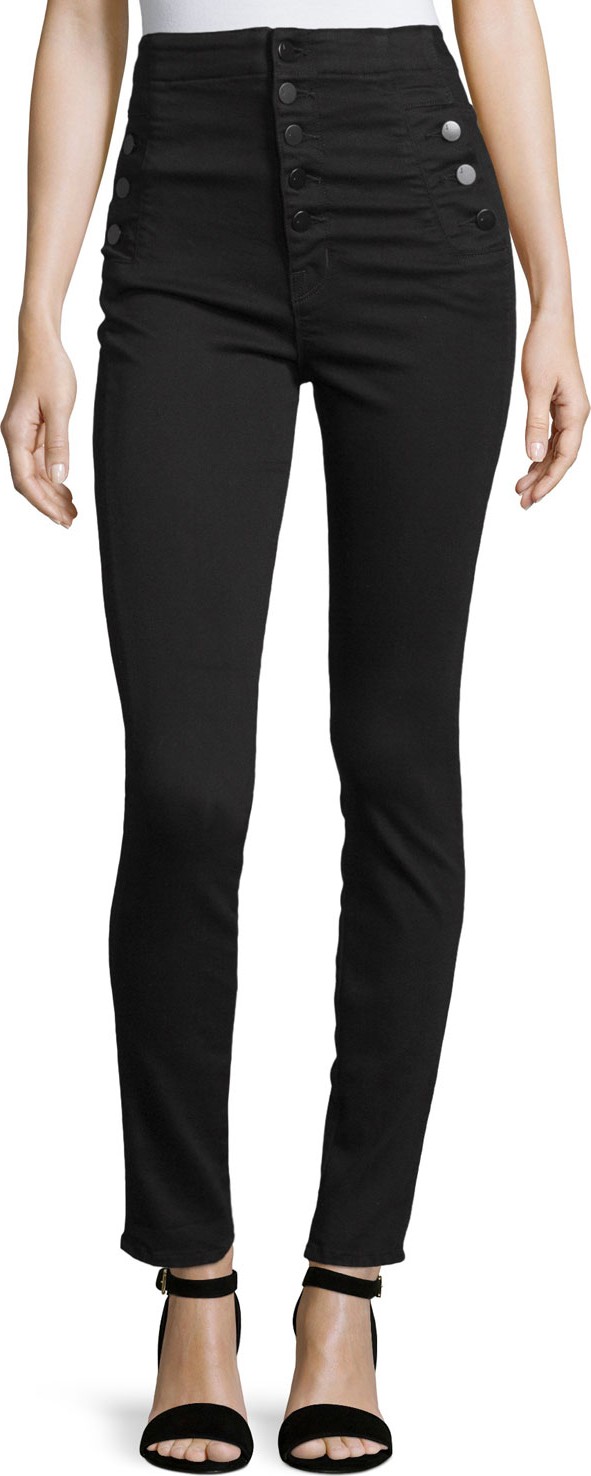 J BRAND Natasha High-Waist Skinny Jeans, Black